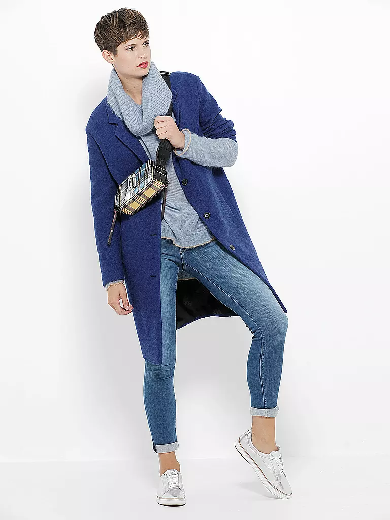 CLOSED | Wollmantel Oversized-Fit | blau