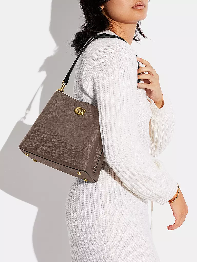 COACH | Ledertasche - Bucket Bag WILLOW | grau