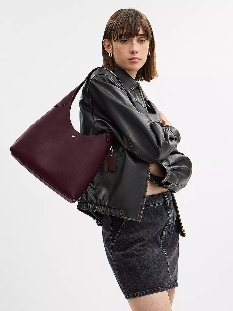 COACH | Ledertasche - Hobo Bag BROOKLYN 28 | dunkelrot
