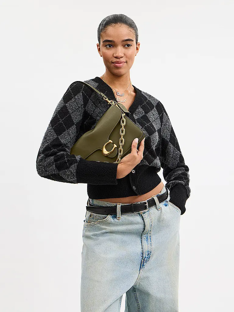COACH | Ledertasche - Schultertasche TABBY | olive