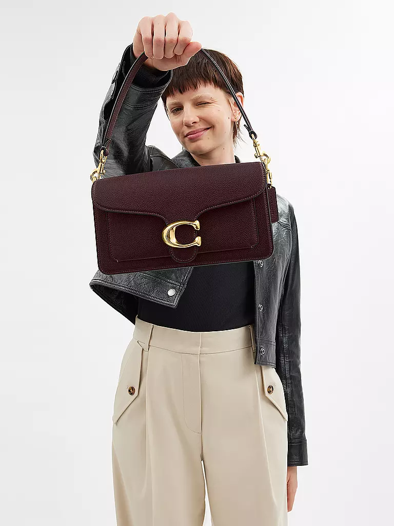 COACH | Ledertasche - Umhängetasche TABBY 26 | dunkelrot