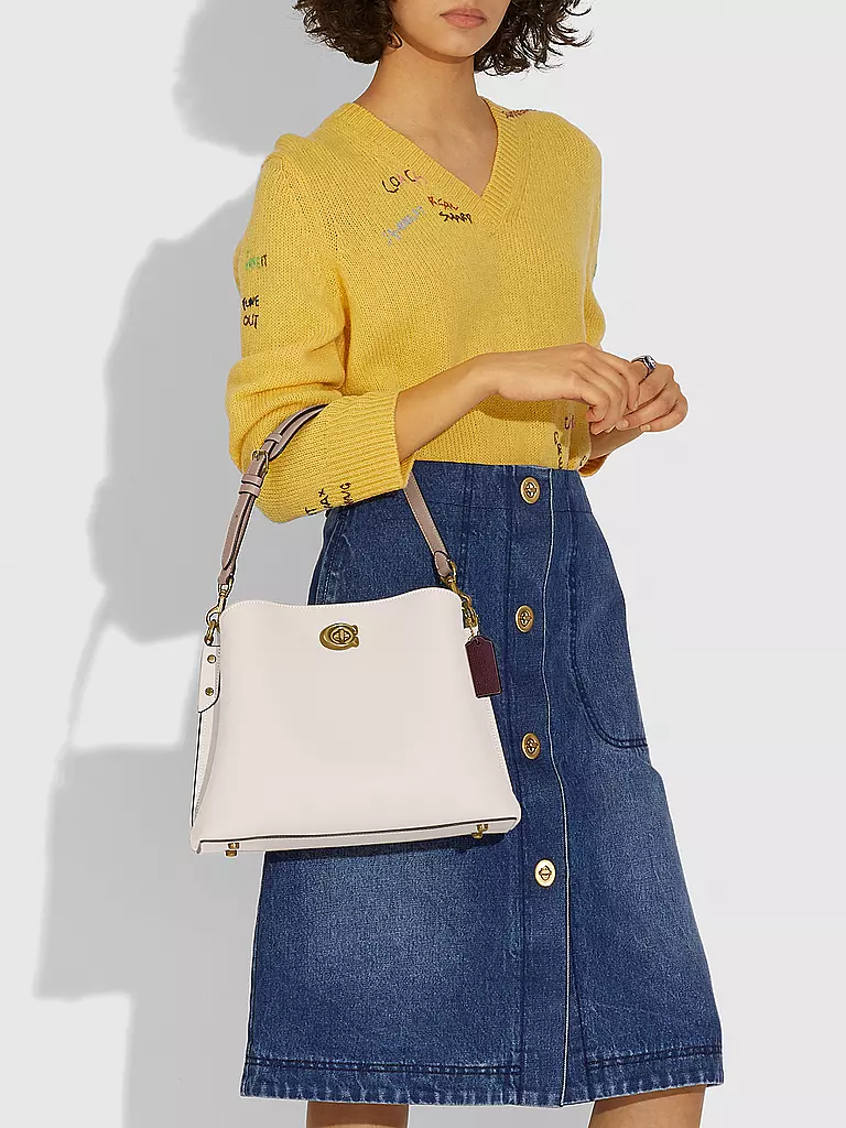 COACH | Ledertasche - Umhängetasche WILLOW  | creme