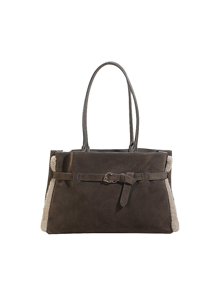COCCINELLE Ledertasche - Schultertasche SABINE SOFT dunkelgrün