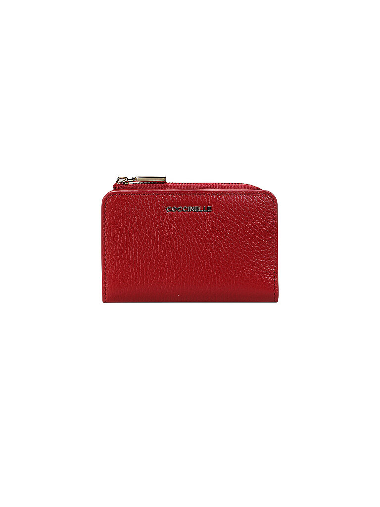 COCCINELLE Geldbörse METALLIC SOFT rot
