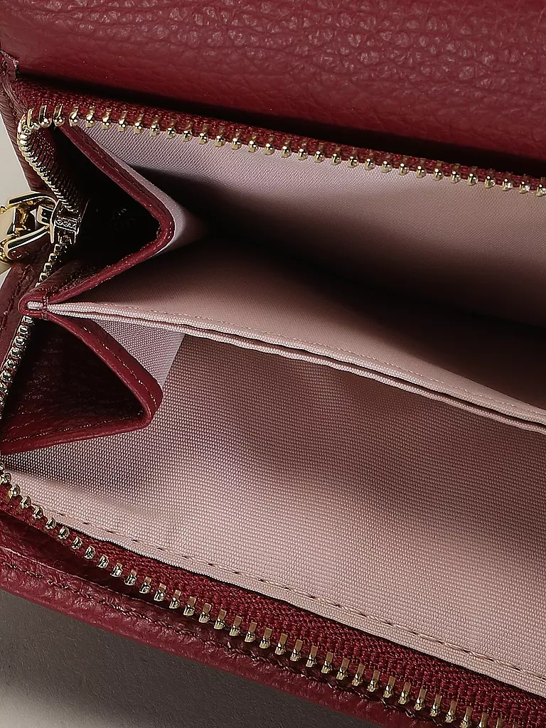 COCCINELLE | Geldbörse METALLIC SOFT | dunkelrot