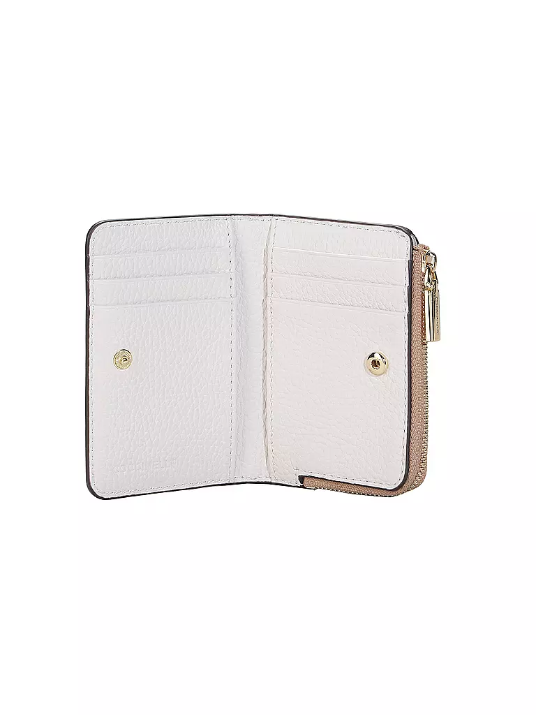COCCINELLE | Geldbörse METALLIC TRICOLOR | creme