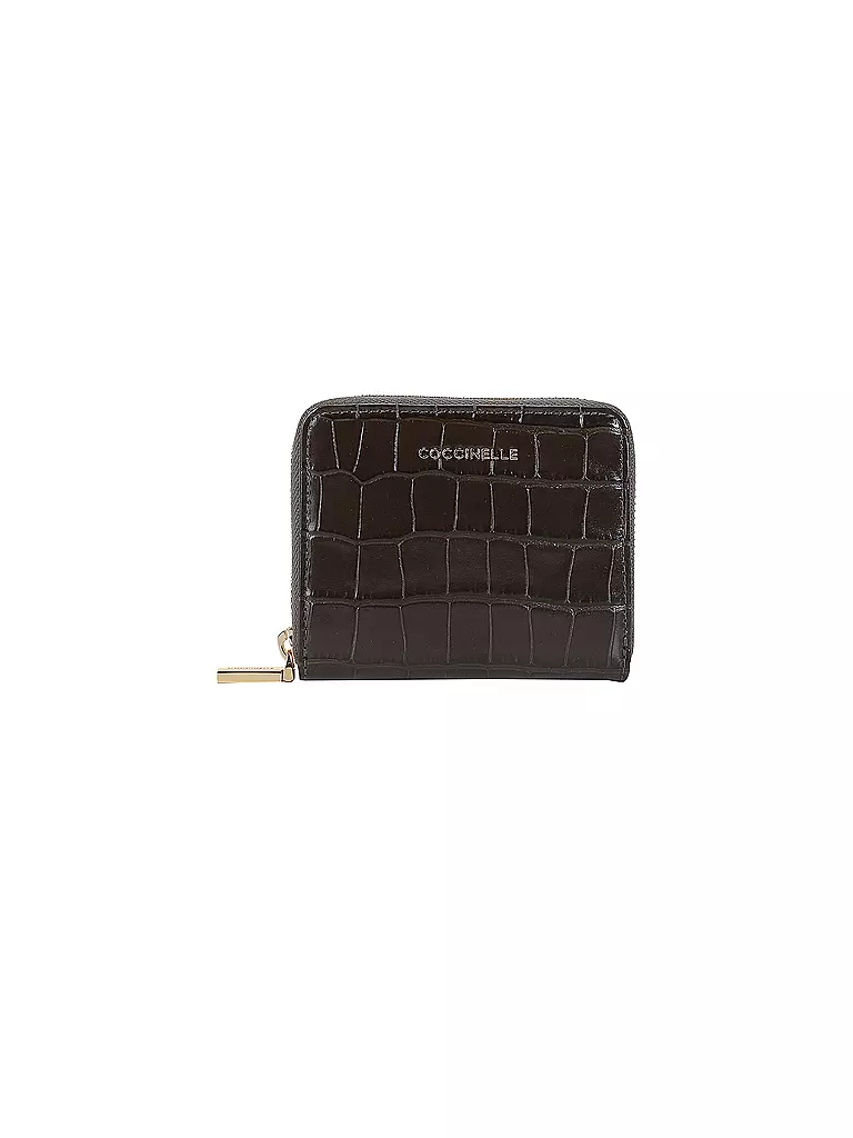 COCCINELLE | Ledergeldbörse Metallic Croco | grün