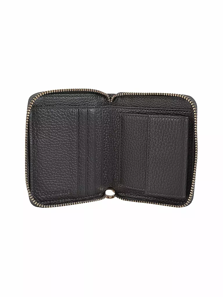 COCCINELLE | Ledergeldbörse Metallic Croco | grün