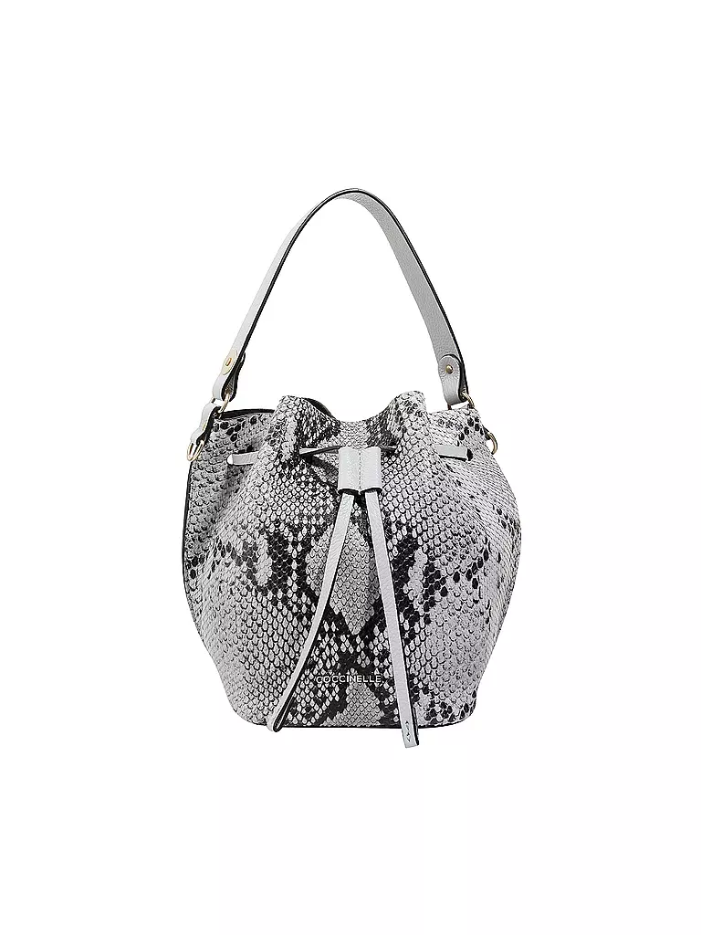 COCCINELLE | Ledertasche - Bucket Bag "Fenice" | grau