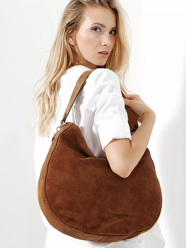 COCCINELLE | Ledertasche - Hobo "Alpha" | braun