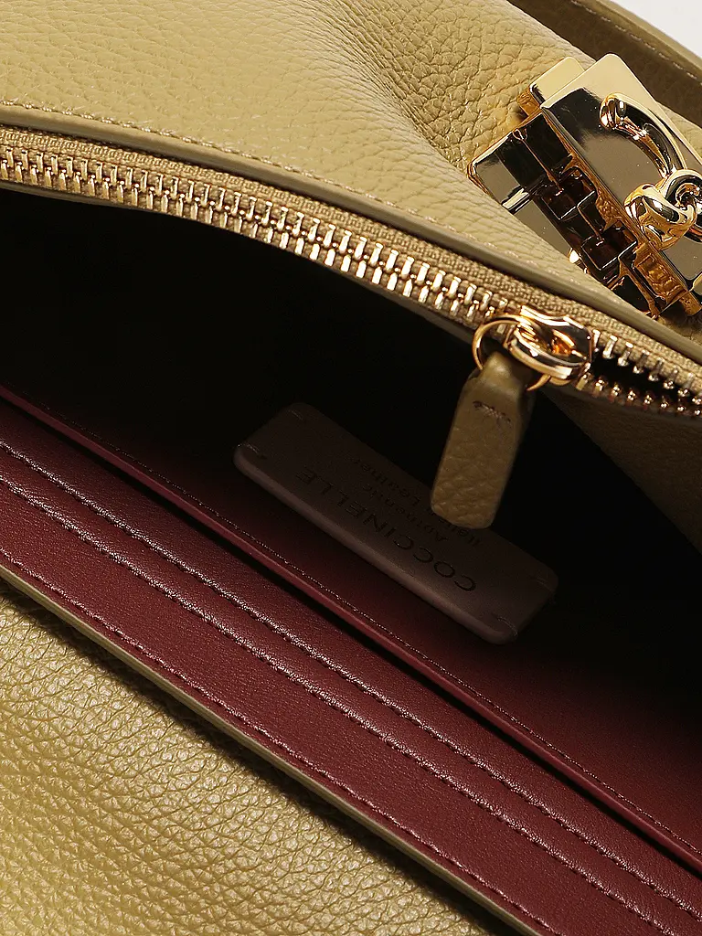 COCCINELLE | Ledertasche - Schultertache C-ME LOCK Medium | Grün