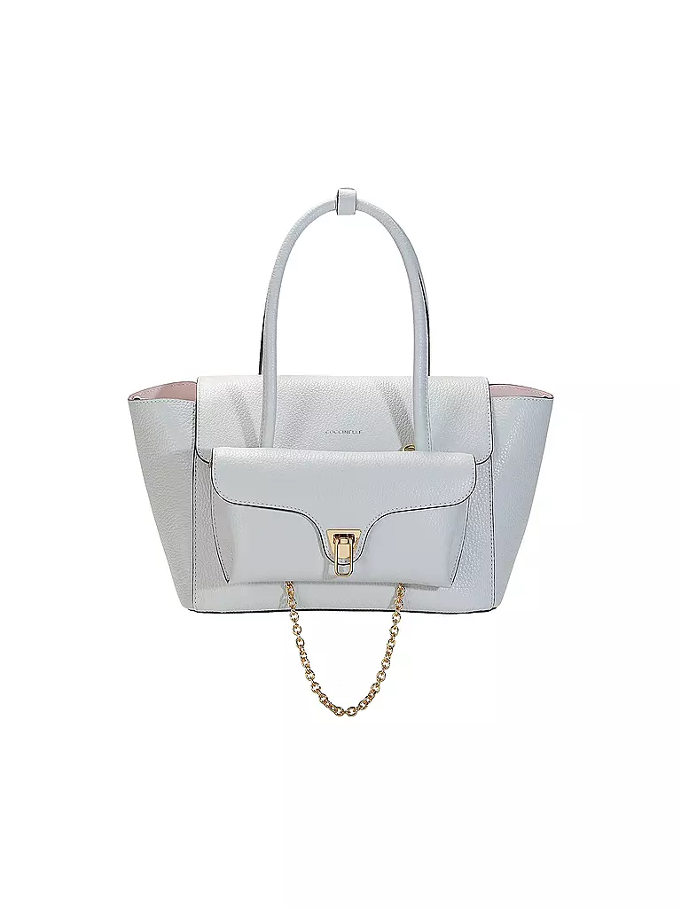 COCCINELLE | Ledertasche - Shopper DOBBLE BEAT  | hellblau
