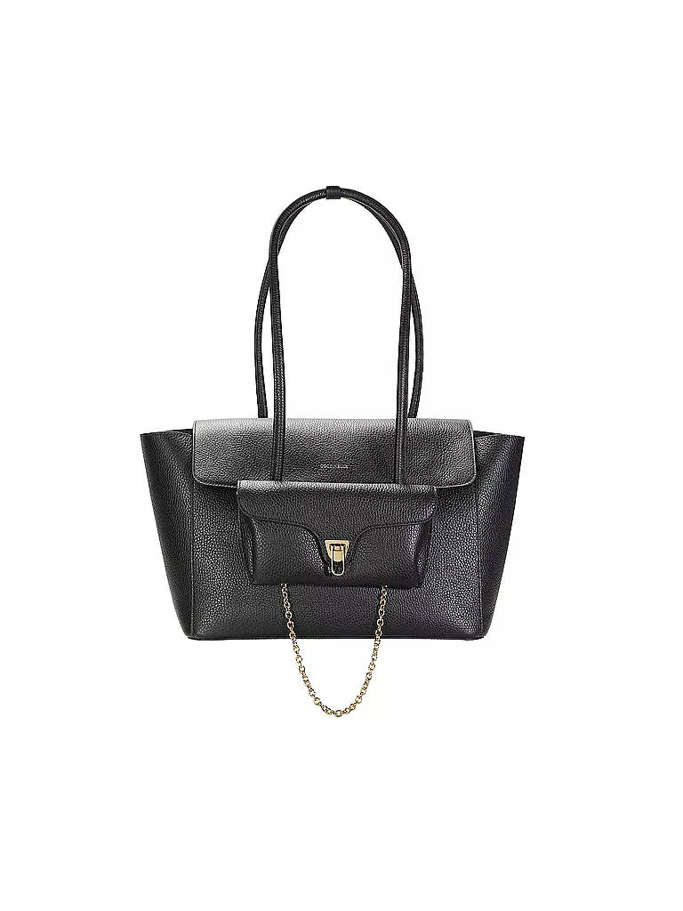 COCCINELLE | Ledertasche - Shopper DOBBLE BEAT | schwarz