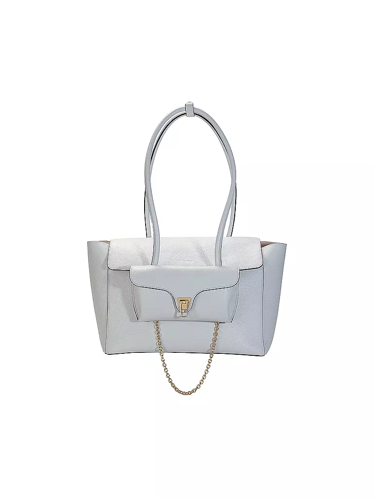 COCCINELLE | Ledertasche - Shopper DOBBLE BEAT | hellblau