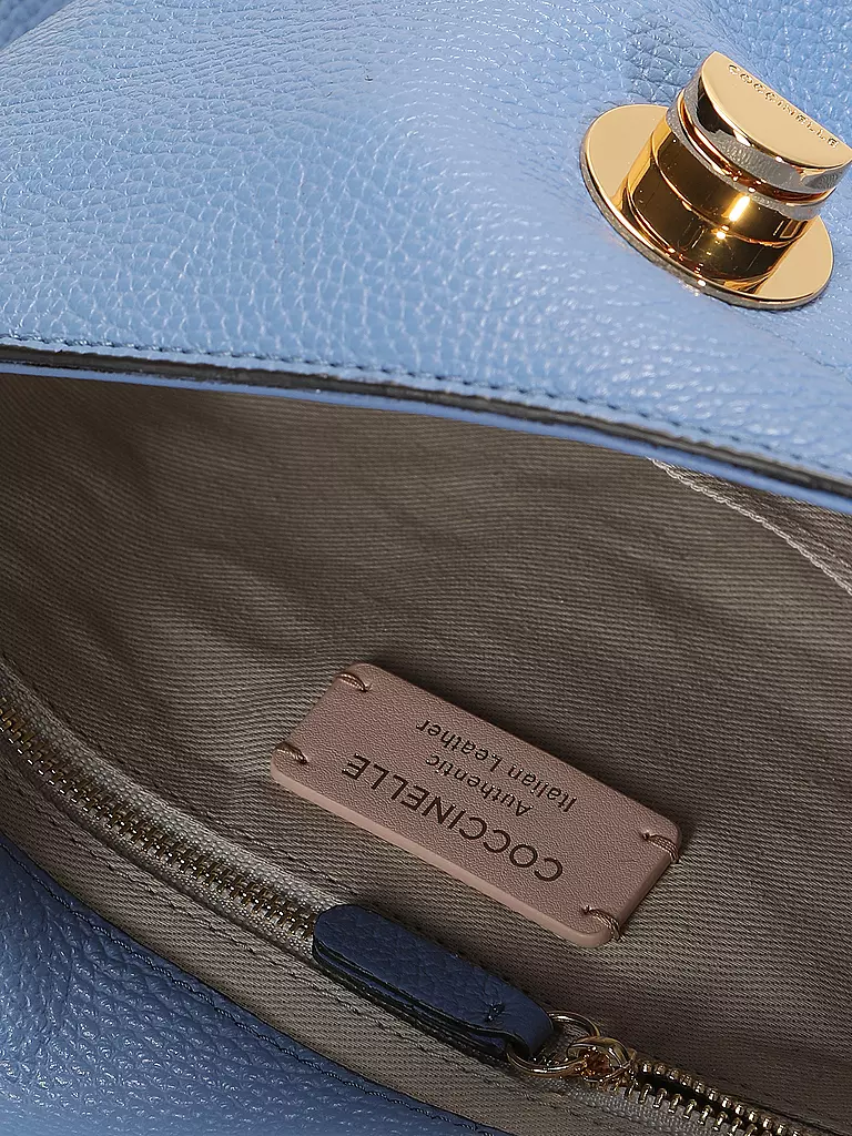 COCCINELLE | Ledertasche - Umhängetasche LIYA SIGNATURE | hellblau