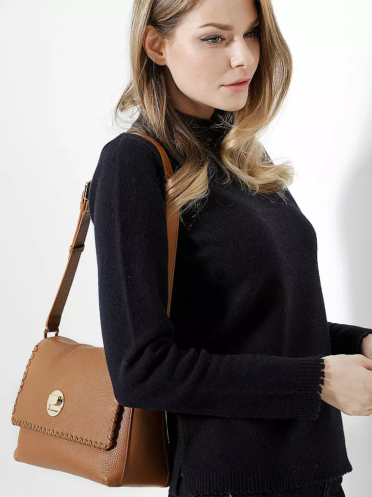 COCCINELLE | Ledertasche - Umhängetasche | Camel