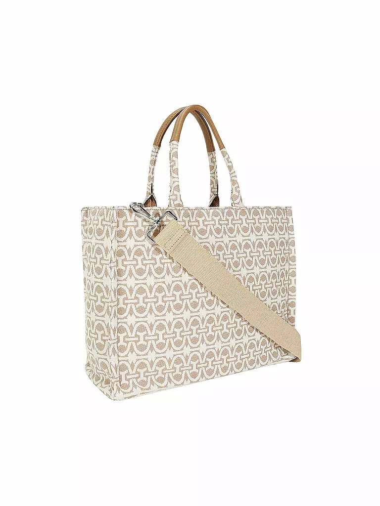 COCCINELLE | Tasche - Tote Bag NEVER WHITHOUT A BAG JACQUARD | beige