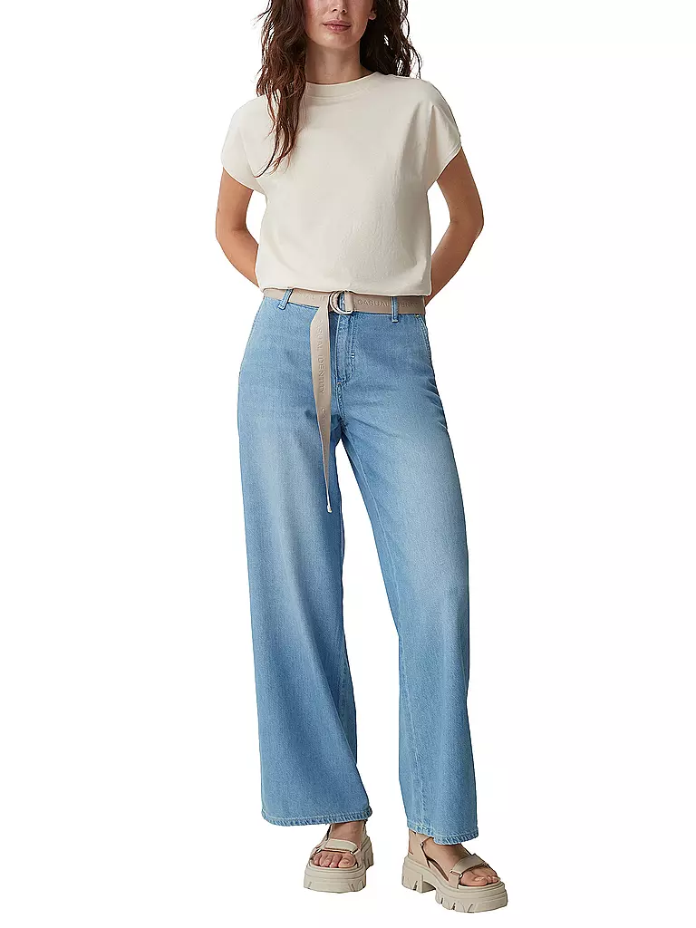 COMMA IDENTITY | Jeans Wide Leg 7/8 | hellblau