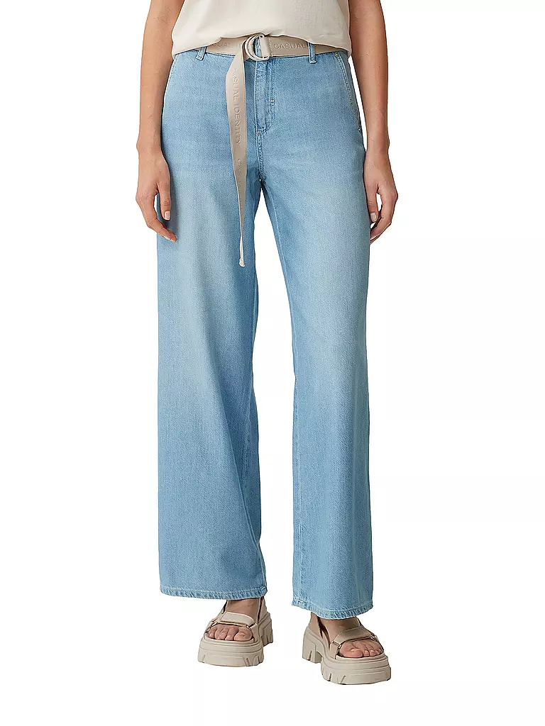 COMMA IDENTITY | Jeans Wide Leg 7/8 | hellblau