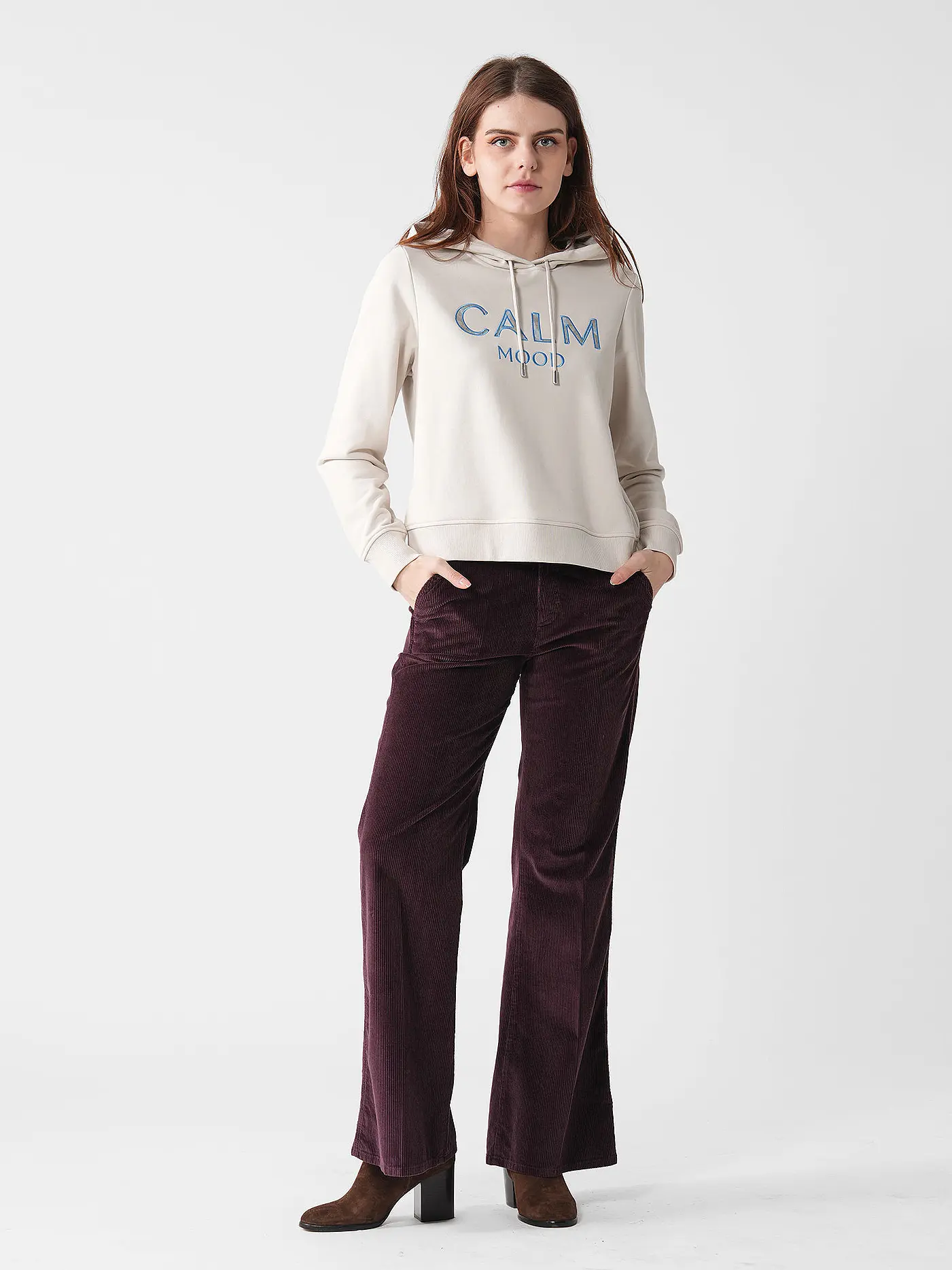COMMA IDENTITY | Kapuzenswaeter - Hoodie  | creme
