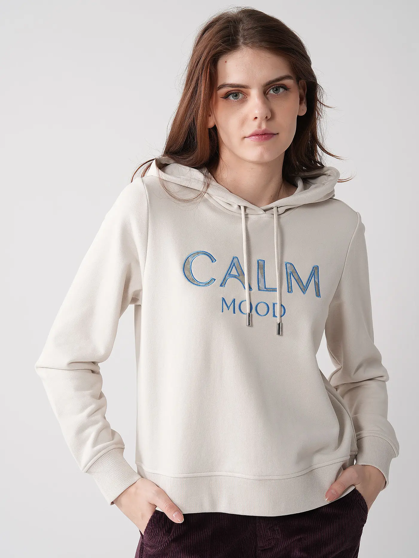 COMMA IDENTITY | Kapuzenswaeter - Hoodie  | creme