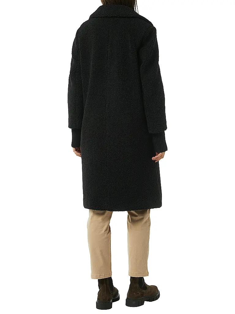 COMMA IDENTITY | Mantel in Felloptik  | Schwarz