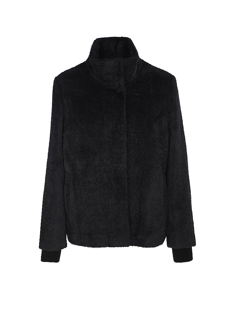 COMMA Jacke in Felloptik schwarz | 38