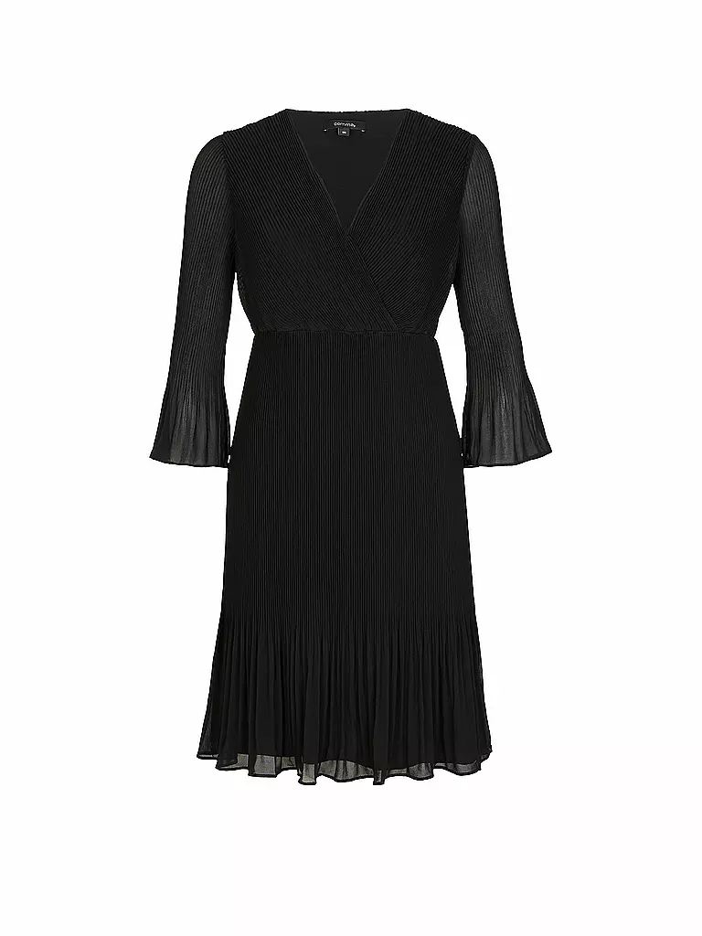 COMMA | Chiffonkleid | schwarz