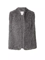 COMMA | Gilet in Felloptik  | grau