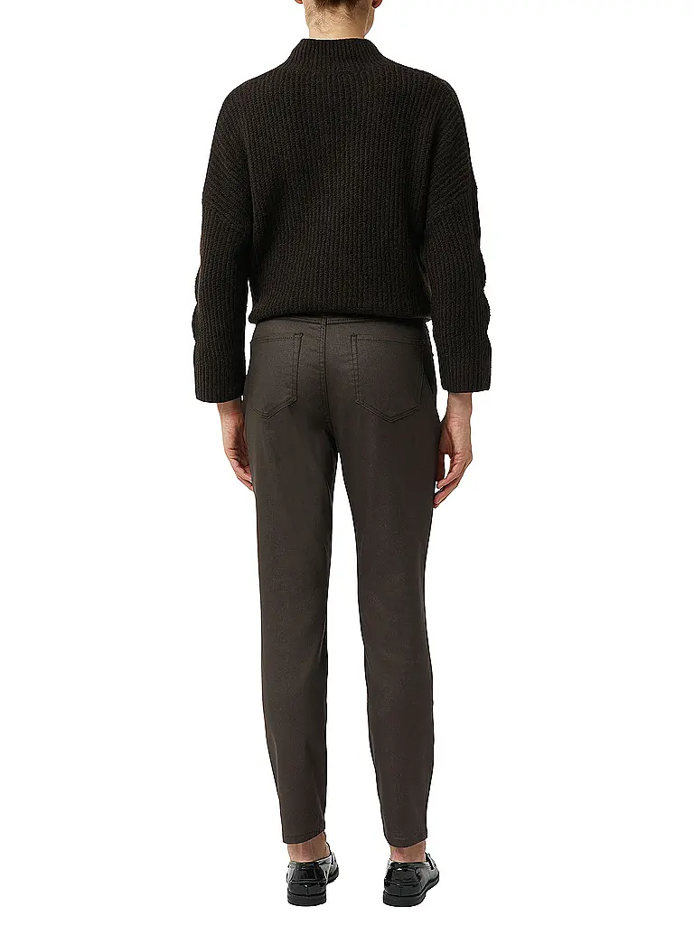 COMMA | Hose in Lederoptik | braun