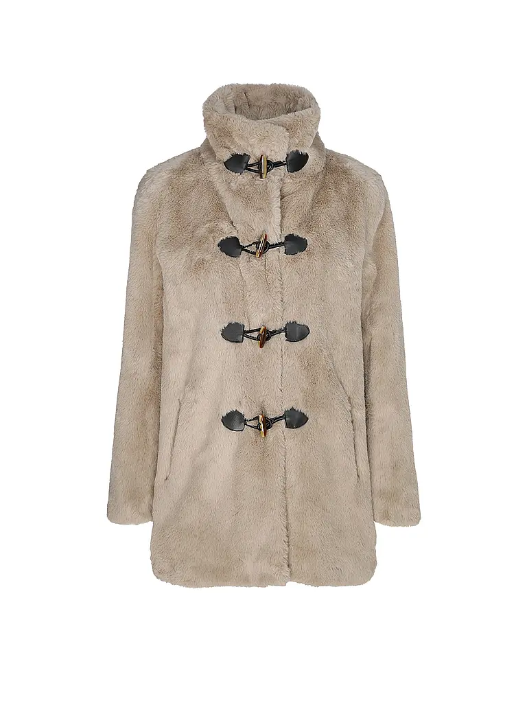 COMMA | Jacke in Felloptik  | beige