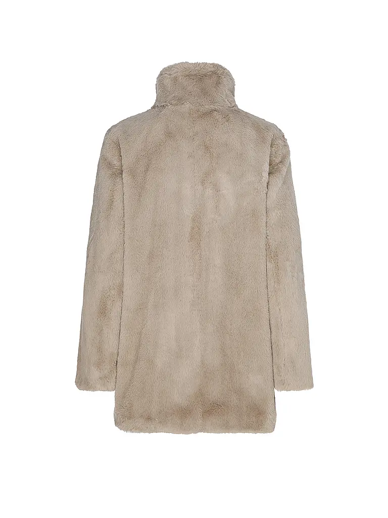 COMMA | Jacke in Felloptik  | beige