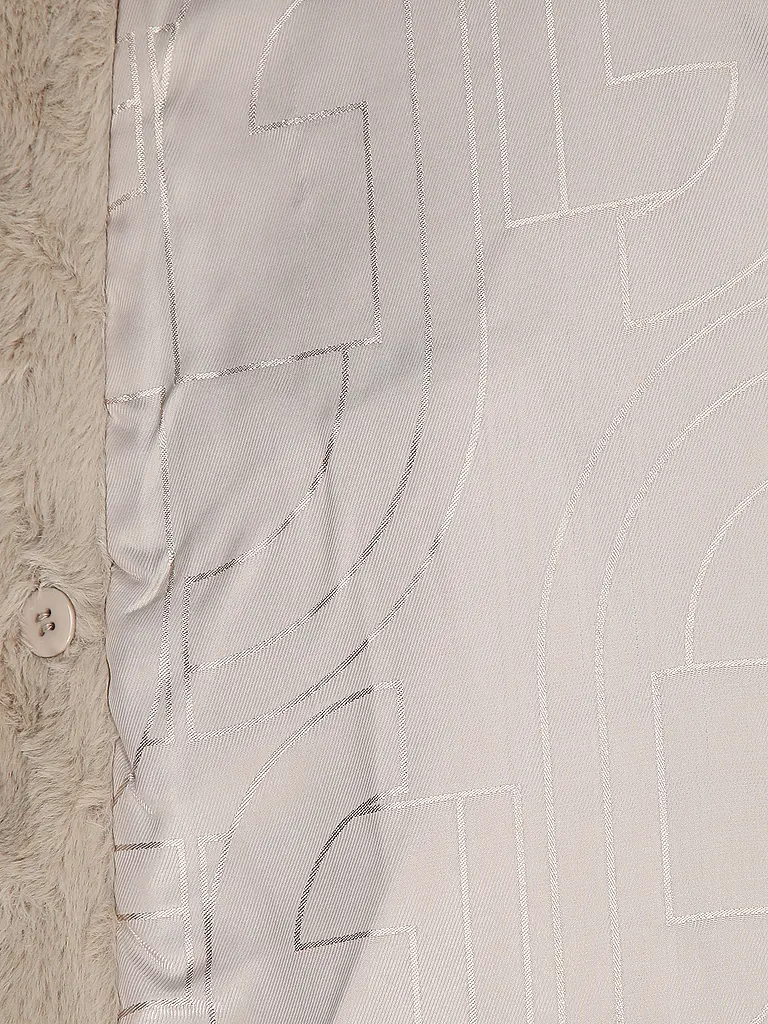COMMA | Jacke in Felloptik  | beige