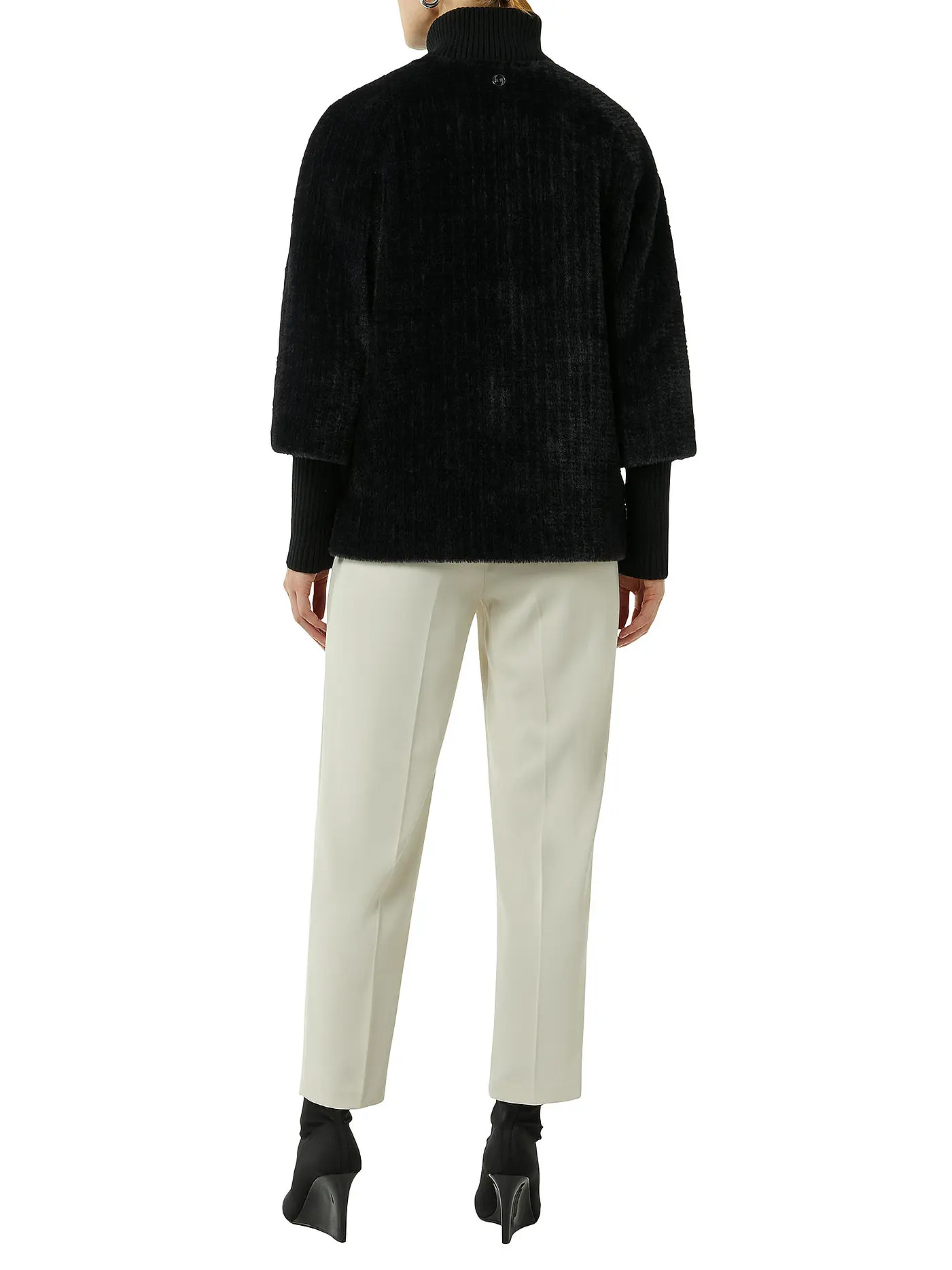 COMMA | Jacke in Felloptik | schwarz