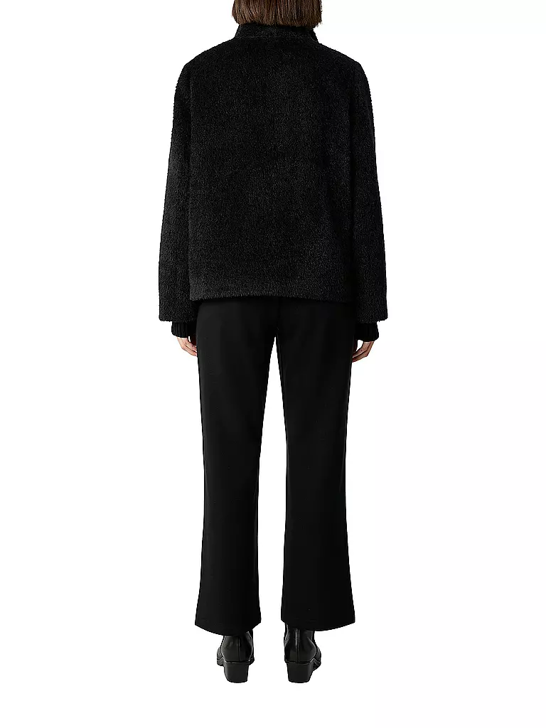 COMMA | Jacke in Felloptik | schwarz
