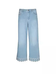 COMMA | Jeans Wide Leg 7/8 | blau