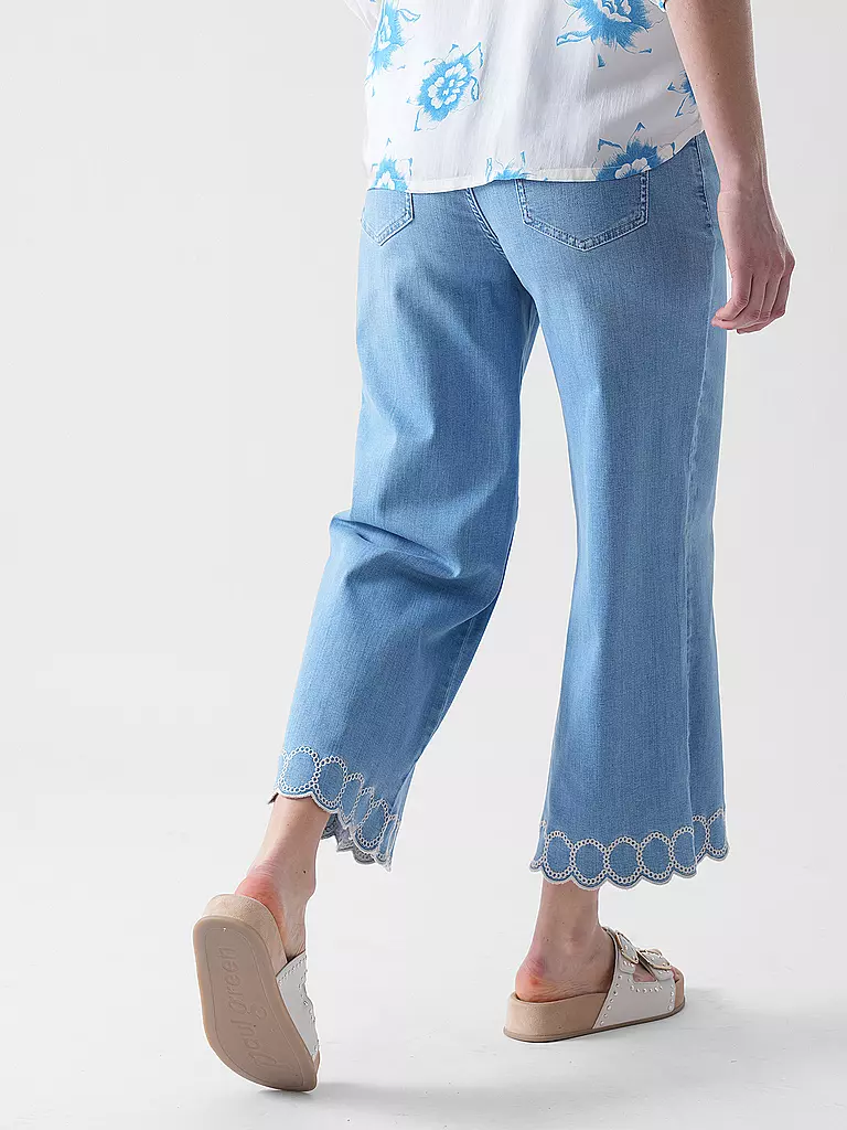 COMMA | Jeans Wide Leg 7/8 | blau