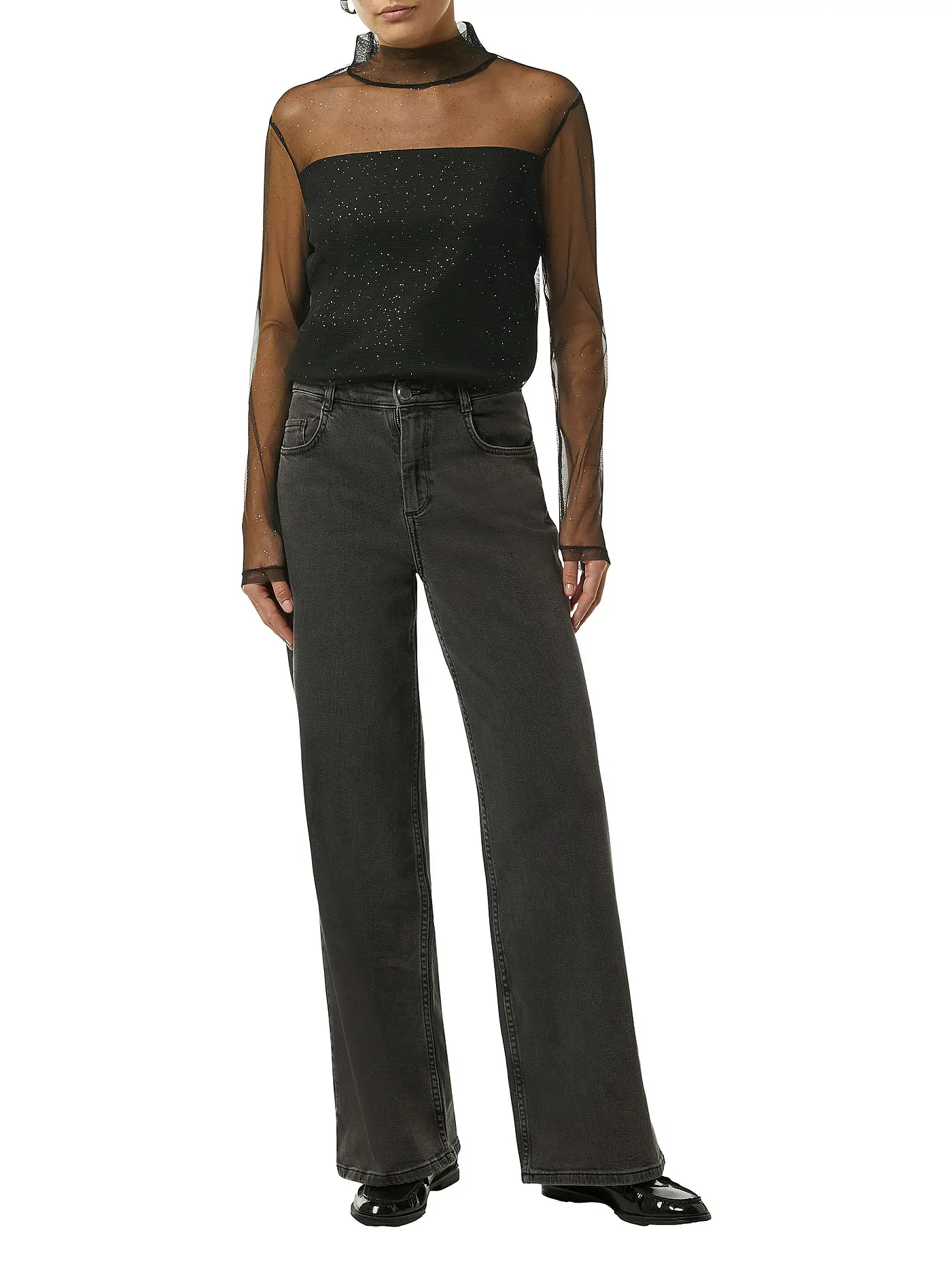 COMMA | Langarmshirt | schwarz