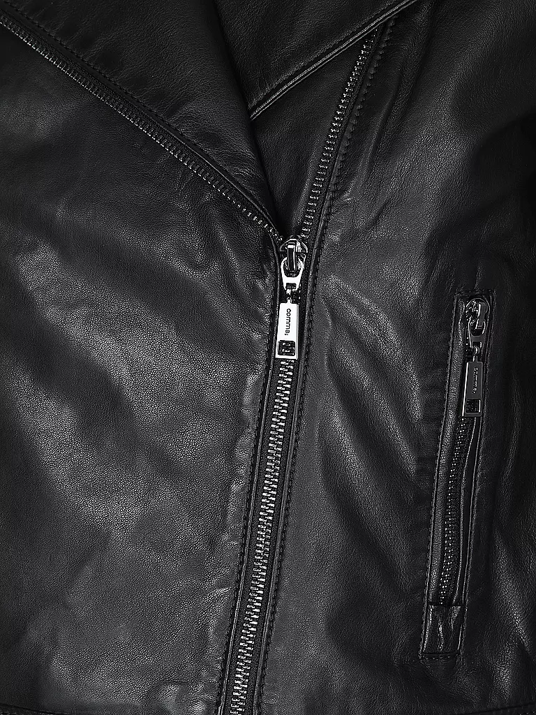 COMMA | Lederjacke | schwarz