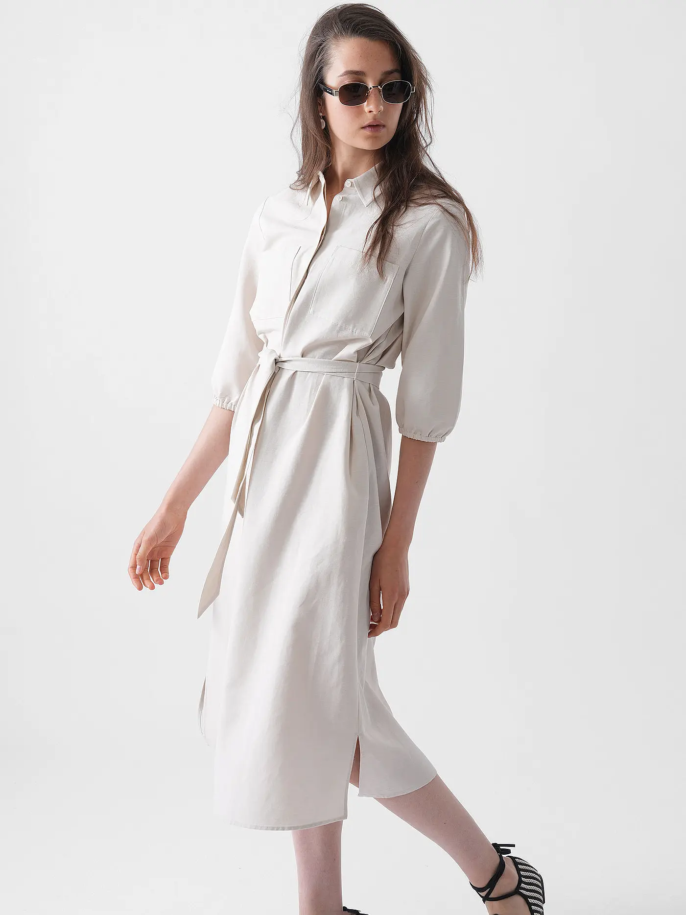 COMMA | Midikleid  | beige