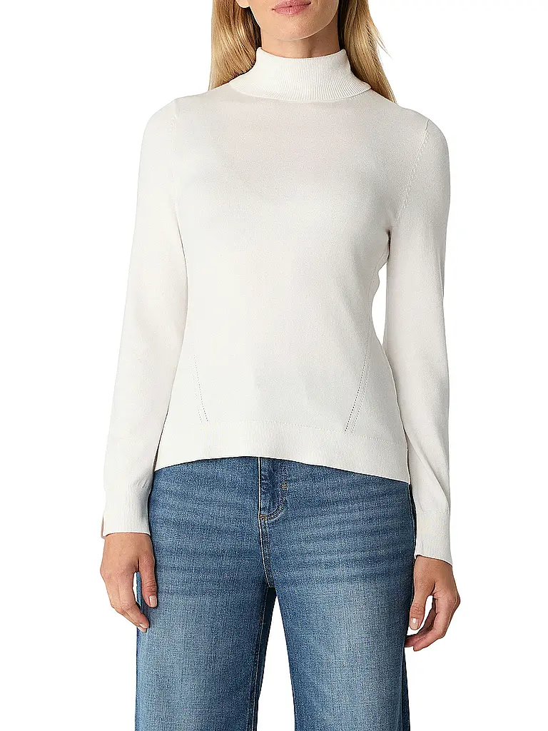 COMMA | Rollkragenpullover  | weiss