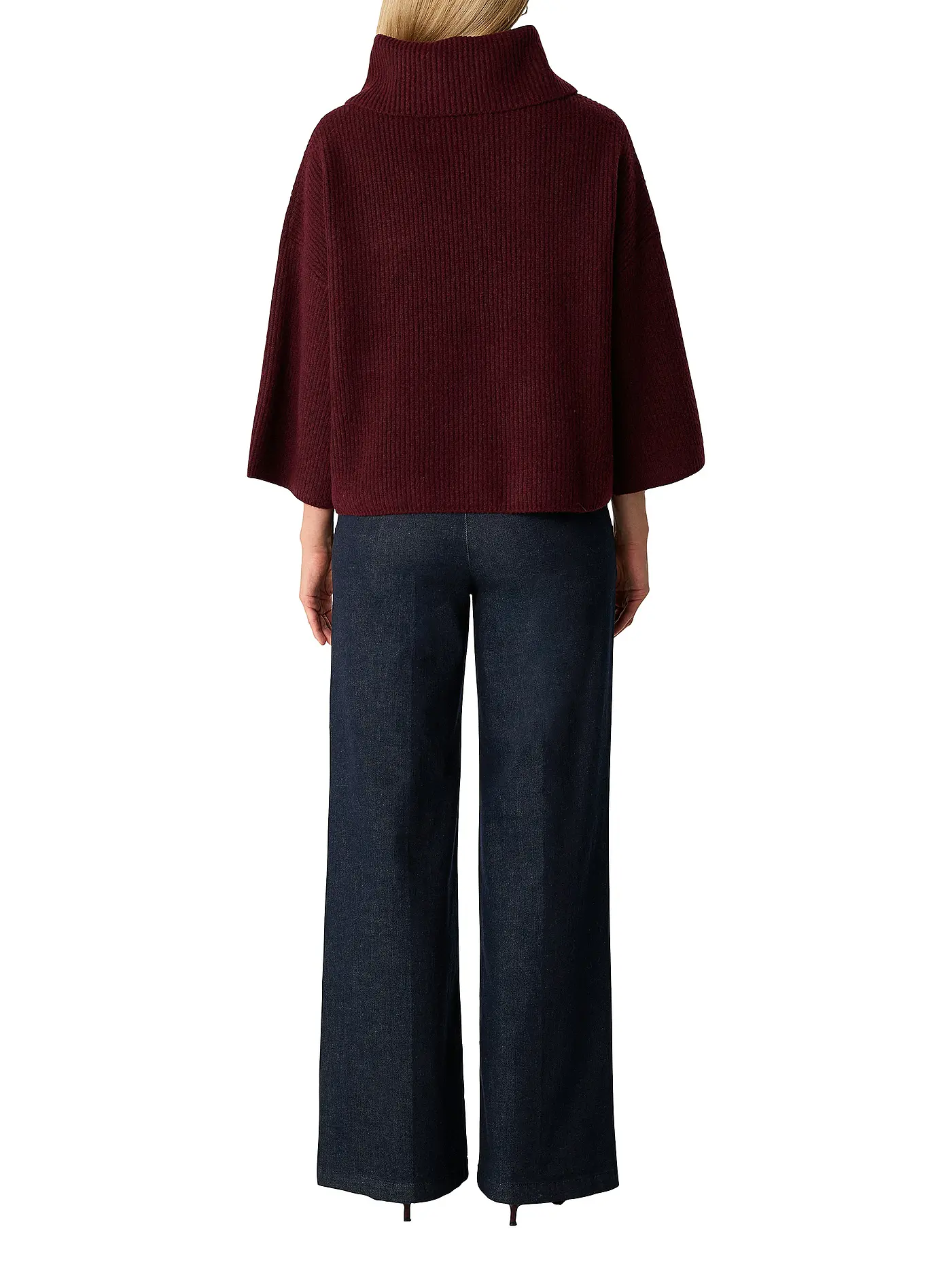 COMMA | Rollkragenpullover  | dunkelrot
