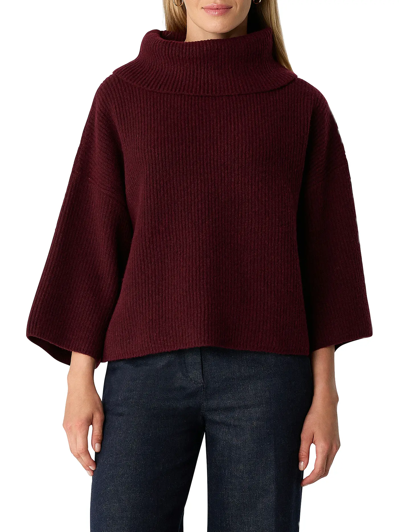 COMMA | Rollkragenpullover  | dunkelrot