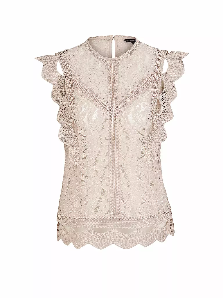 COMMA | Spitzenbluse | beige