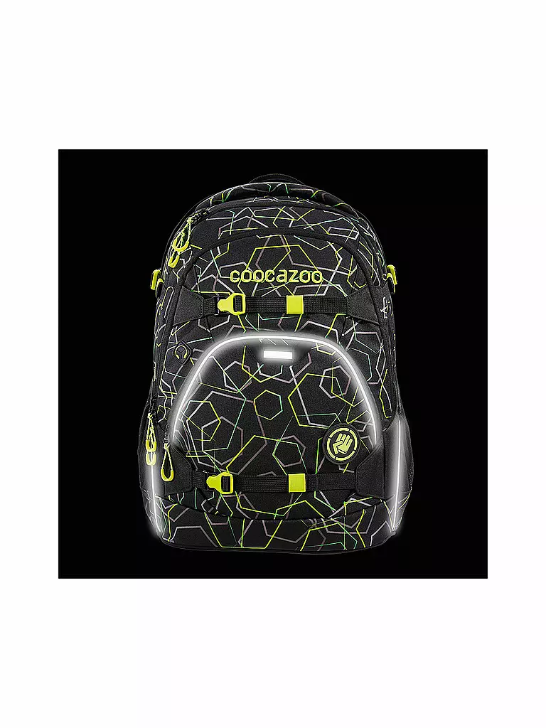 COOCAZOO | Schul-Rucksack "ScaleRale - Laserbeam Black" | schwarz