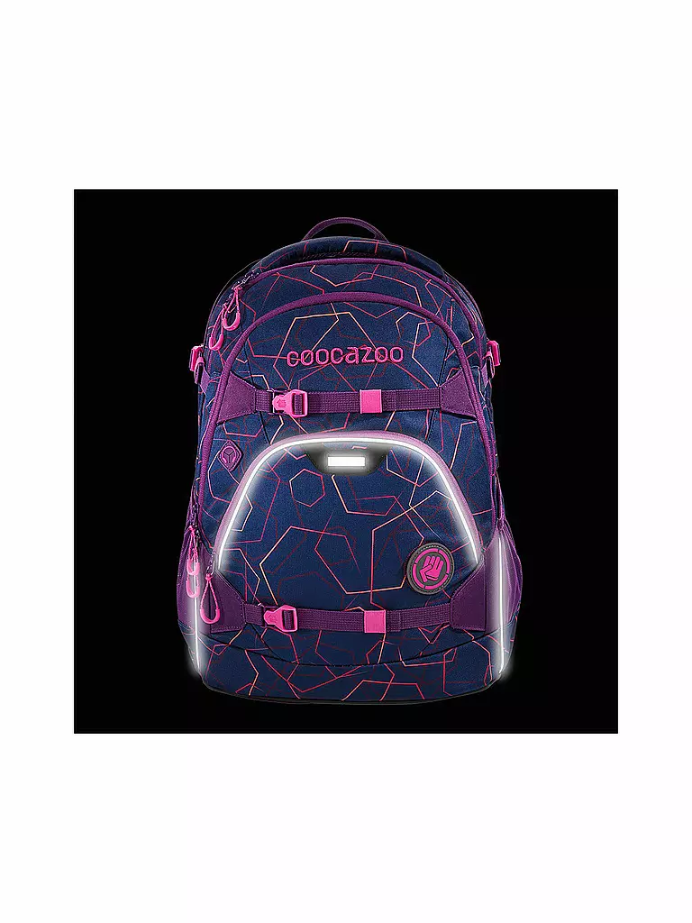 COOCAZOO | Schul-Rucksack "ScaleRale - Laserbeam Plum" | rot