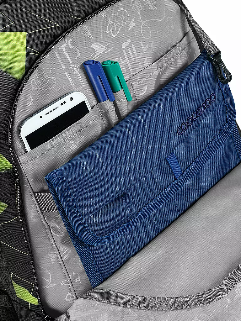 COOCAZOO | Schulrucksack MATE Lime Flash | dunkelblau