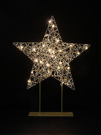 COUNTRYFIELD | Dekofigur - LED Stern mit Fuss Small 30cm DANY gold 