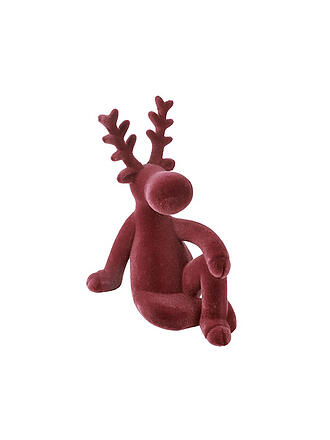 COUNTRYFIELD | Dekofigur - Rentier VELVET ADRIAN sitzend Small Bordeaux