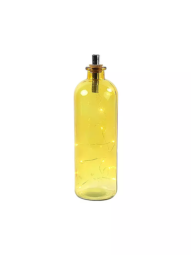 COUNTRYFIELD | Lampe Flasche LED Oleg 35,5cm | gelb